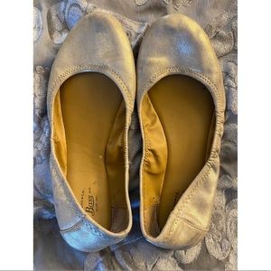 Bass Gold Metallic Flats